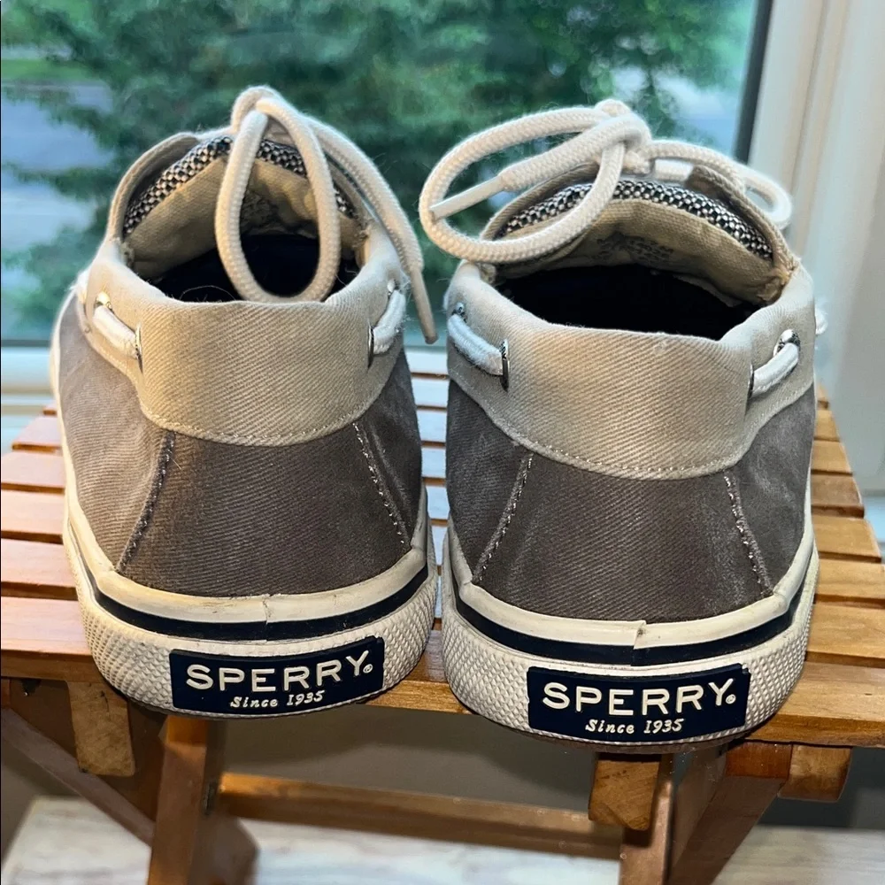 Sperry Men's Taupe Canvas Boat Shoes‎